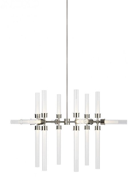 Linger Chandelier, 18-Light, LED, Polished Nickel, Glass, 42.8"W (700LNG18N-LED930 70P9E4Z)