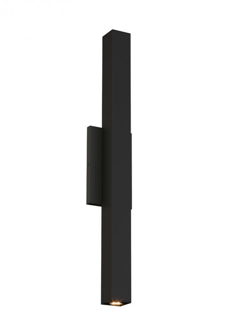 Chara Square Outdoor Wall Sconce, 1-Light, LED, Black, 26"H (700OWCHAS93026BUDUNV 70PDHQU)