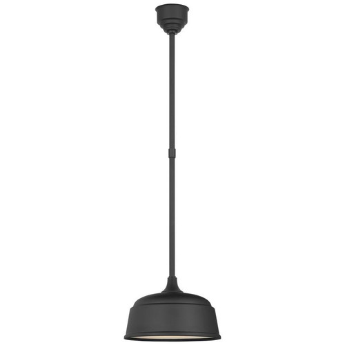 Visual Comfort & Co. Signature Collection Academy 12.5" Rockhouse Pendant, Visual Comfort & Co. Signature Collection TOB 5811MBK-MBK N223V 