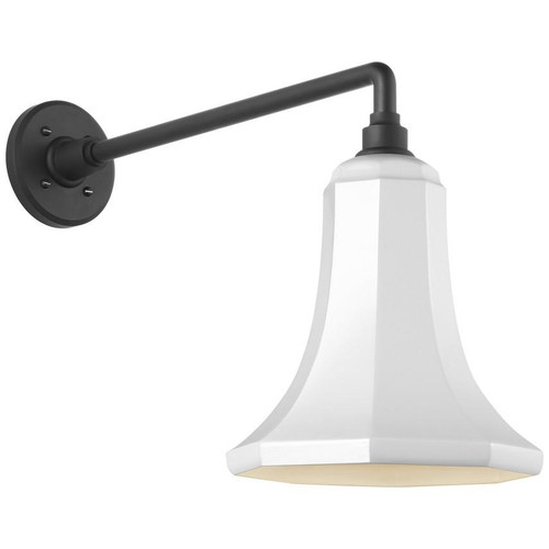 Visual Comfort & Co. Signature Collection Academy 17.5" Mack Barn Light, Visual Comfort & Co. Signature Collection TOB 2812MBK/S9-WHT N2311 