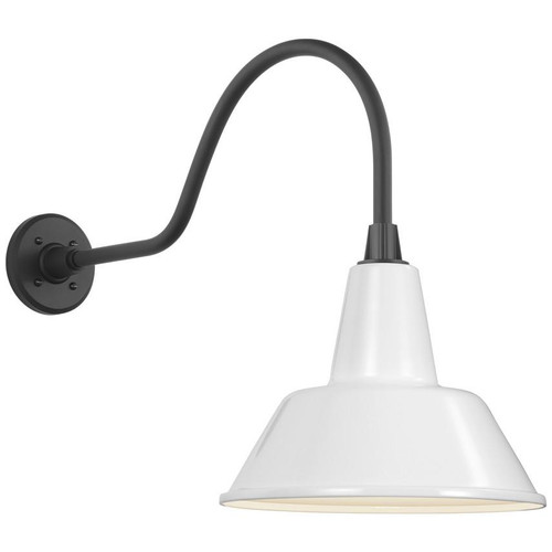 Visual Comfort & Co. Signature Collection Academy 23" Flynn Barn Light, Visual Comfort & Co. Signature Collection TOB 2802MBK/S1-WHT N1Z3V 