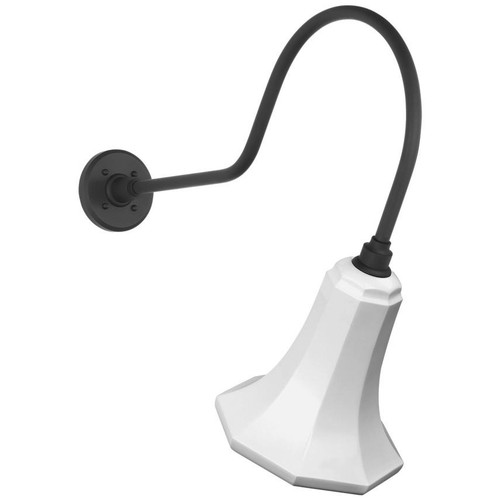 Visual Comfort & Co. Signature Collection Academy 26" Angled Flynn Barn Light, Visual Comfort & Co. Signature Collection TOB 2803MBK/S9-WHT N205C 