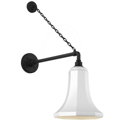 Visual Comfort & Co. Signature Collection Academy 17.5" Anchored Mack Barn Light, Visual Comfort & Co. Signature Collection TOB 2813MBK/S9-WHT N2134 