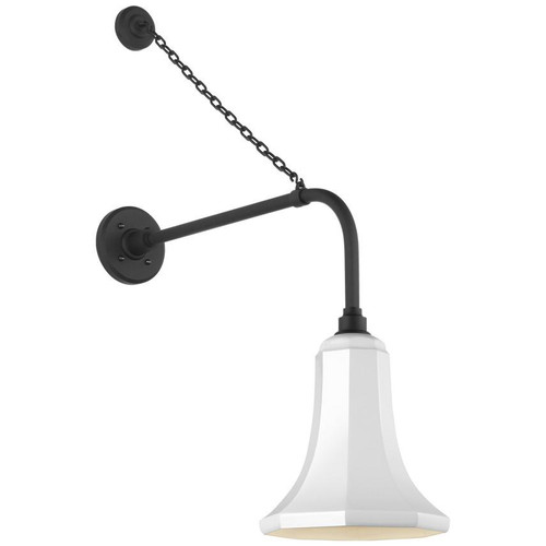 Visual Comfort & Co. Signature Collection Academy 20" Anchored Rex Barn Light, Visual Comfort & Co. Signature Collection TOB 2810MBK/S9-WHT N2149 