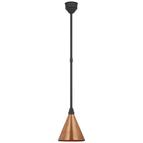 Visual Comfort & Co. Signature Collection Academy 9" Conical Savannah Pendant, Visual Comfort & Co. Signature Collection TOB 5818MBK-SC N212G 