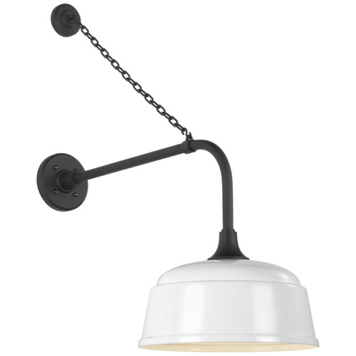 Visual Comfort & Co. Signature Collection Academy 20" Anchored Rex Barn Light, Visual Comfort & Co. Signature Collection TOB 2810MBK/S6-WHT N203E 