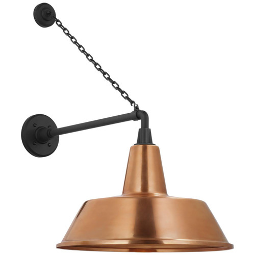 Visual Comfort & Co. Signature Collection Academy 17.5" Anchored Mack Barn Light, Visual Comfort & Co. Signature Collection TOB 2813MBK/S2-SC N2045 