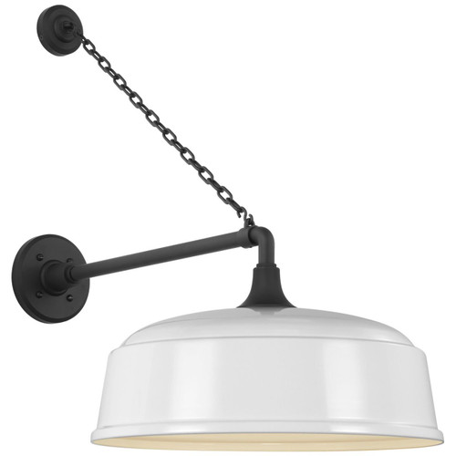 Visual Comfort & Co. Signature Collection Academy 17.5" Anchored Mack Barn Light, Visual Comfort & Co. Signature Collection TOB 2813MBK/S7-WHT N204E 