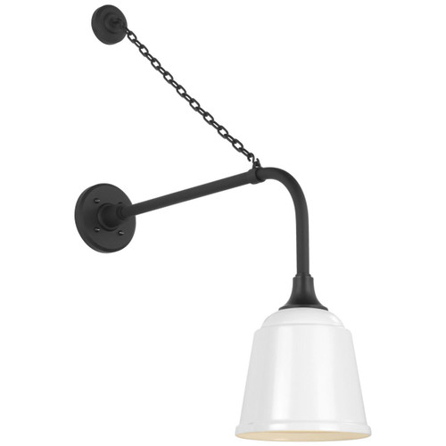 Visual Comfort & Co. Signature Collection Academy 20" Anchored Rex Barn Light, Visual Comfort & Co. Signature Collection TOB 2810MBK/S5-WHT N2146 