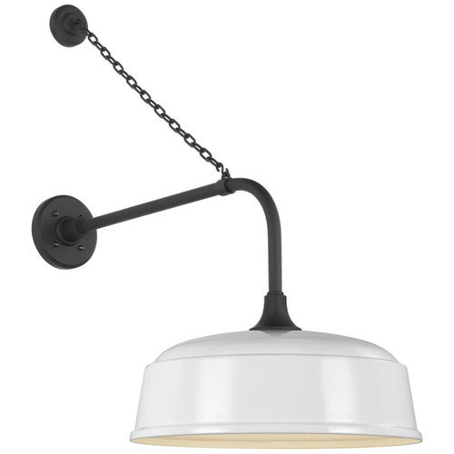 Visual Comfort & Co. Signature Collection Academy 20" Anchored Rex Barn Light, Visual Comfort & Co. Signature Collection TOB 2810MBK/S7-WHT N2415 