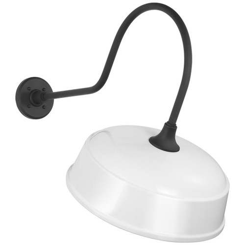 Visual Comfort & Co. Signature Collection Academy 26" Angled Flynn Barn Light, Visual Comfort & Co. Signature Collection TOB 2803MBK/S7-WHT N24ZA 