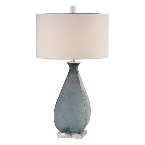Atlantica Table Lamp, 1-Light, Deep Ocean Blue, Brushed Nickel, 29"H (27823 A0DAG)