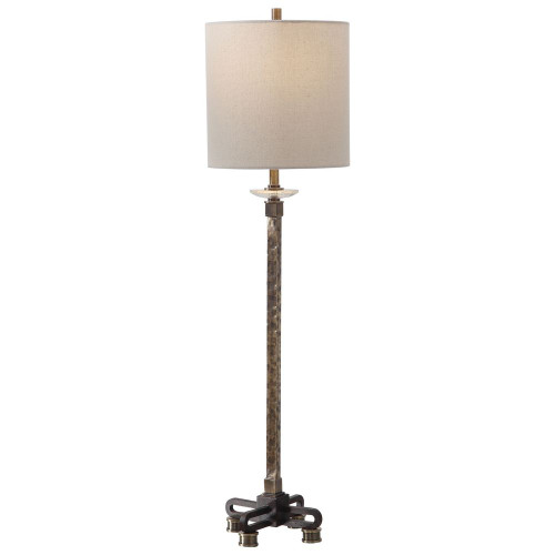 Parnell Buffet Lamp, 1-Light, Industrial, Antique Brass, 34"H (29690-1 A3C19)