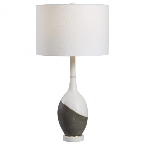 Tanali Table Lamp, 1-Light, Modern, Charcoal, White, Brushed Gold, 29"H (28465 A6AQA)