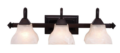 Cardiff Bath Vanity, 3-Light, Oil Burnished Bronze, 25"W (VL26303OBB 84NN)