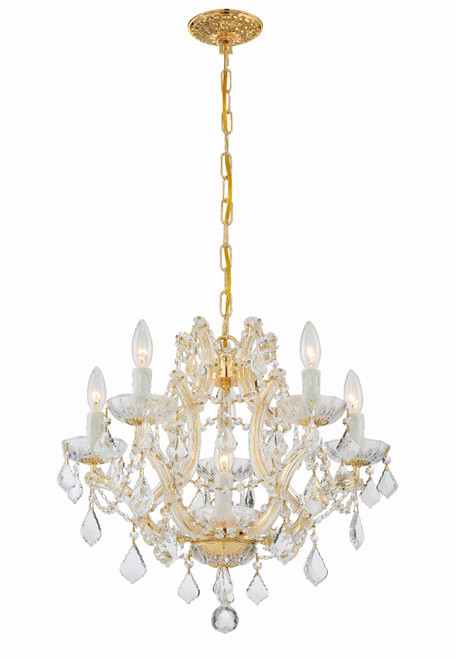 Maria Theresa Chandelier - Gold, Clear Italian 17"H