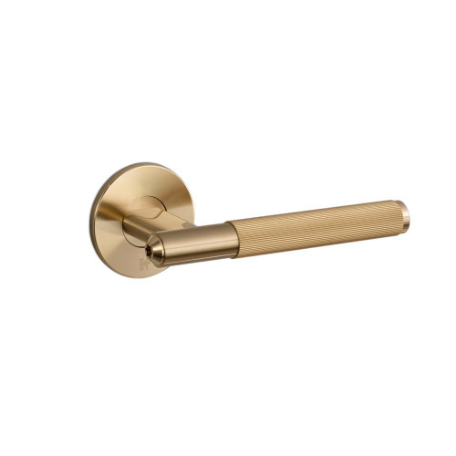Buster + Punch Fixed Door Handle, Single-Sided, Linear, Brass 