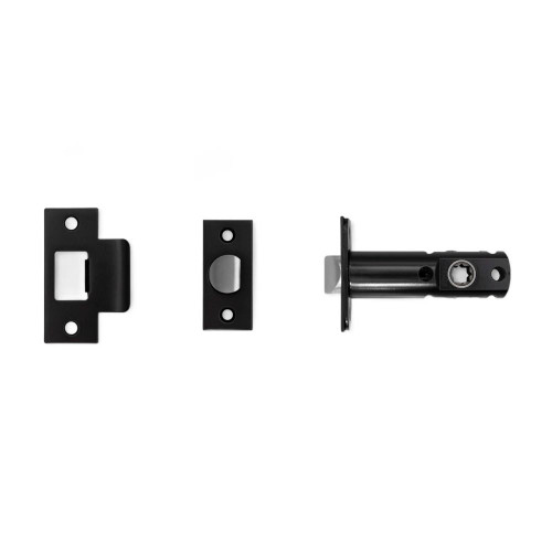 Buster + Punch Tubular Latch, Door Handle, Passage, Black - 2-3/4" 