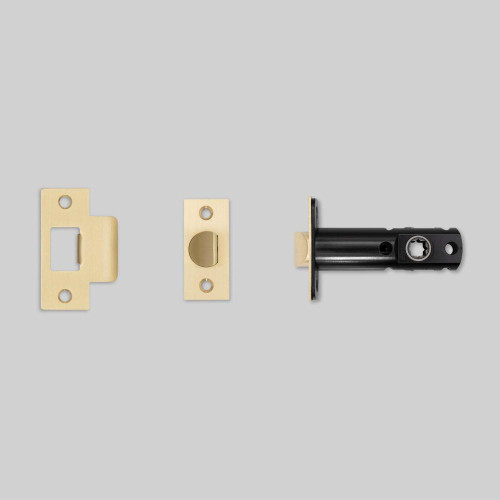 Buster + Punch Tubular Latch, Door Handle, Privacy, Brass - 2-3/4" 