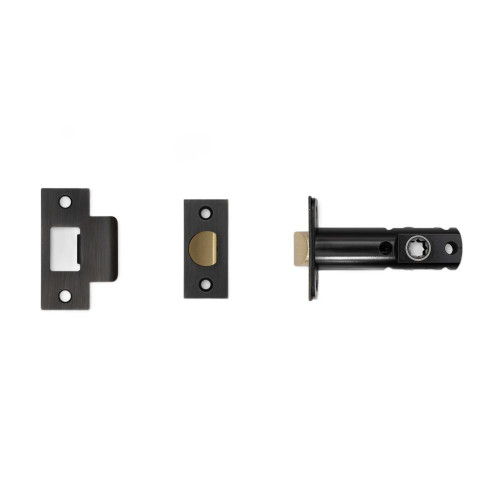 Buster + Punch Tubular Latch, Door Handle, Privacy, Smoked Bronze - 2-3/4" 