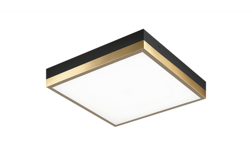 Tux LED Flush Mount, Black, Brass, 11"W (M11411BKAG 305XNYH)