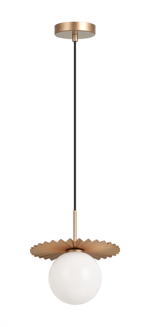 Modern Ruff Pendant, 1-Light, Gold, 10"W (C83101MGOP 305XNYA)