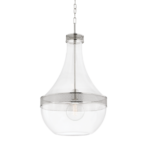 Hagen Pendant Polished Nickel 32"H x 17.5"W