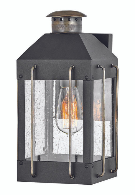 Fitzgerald Outdoor Wall Mount Lantern, 1-Light, Textured Black, 13.25"H (2730TK 9M2ZR)