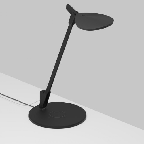 Splitty Desk Lamp, Wireless Charging Qi Base, LED, Matte Black, 17"H (SPY-W-MTB-USB-QCB 407UDP0)