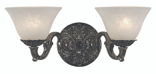 Napoleonic Wall Sconce, 2-Light, Mahogany Bronze with Amber Marble Glass Shade, 6.5"H (7882 MB/AM YCWL)