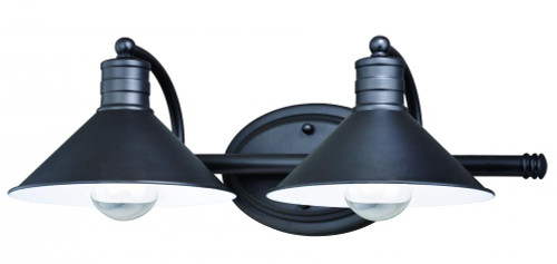 Akron Bath Vanity, 2-Light, Oil Rubbed Bronze, Matte White, 18"W (W0284 J3U0)