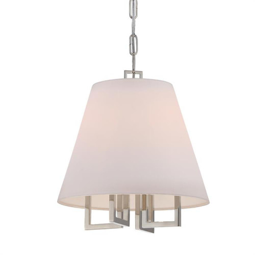 Westwood Pendant - Polished Nickel 14.25"H