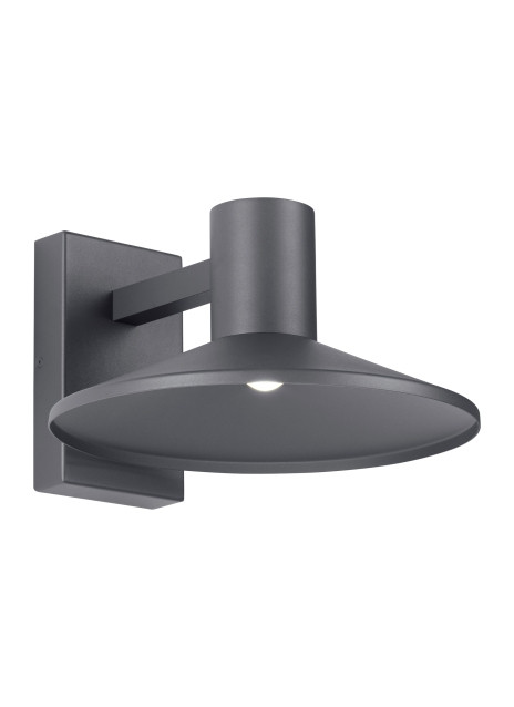 Ash Outdoor Wall Sconce, 1-Light, LED, Charcoal, 12.25"H (700OWASHL93012DHUNV 703E65A)