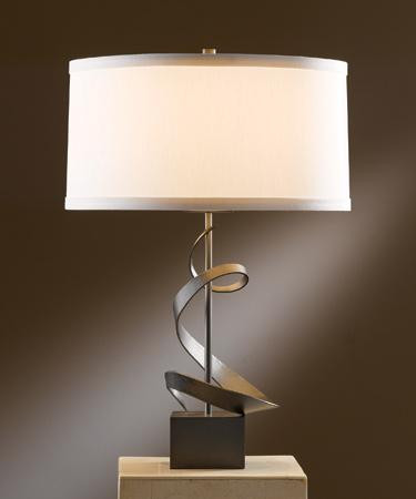 Gallery Table Lamp, 1-Light, Natural Iron, Natural Anna Shade, 22.9"H (273030-SKT-20-SF1695 303EFR)