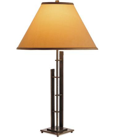 Metra Table Lamp, 1-Light, Bronze, Natural Anna Shade, 26.9"H (268421-SKT-05-SF1755 303JA6)