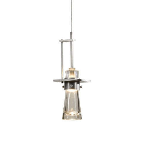 Erlenmeyer Mini-Pendant, 1-Light, Standard Height, Soft Gold, Clear Glass, 4"W (161065-SKT-STND-84-ZM0349 3W4HG6)