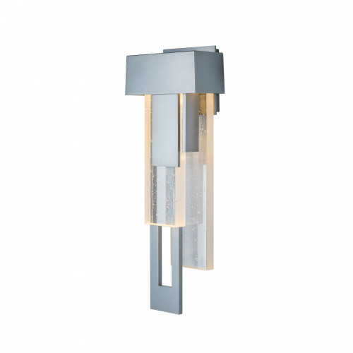 Rainfall Outdoor Right Wall Sconce, 1-Light, LED, Coastal Bronze, Seeded Clear Glass, 19"H (302531-LED-RGT-75-II0597 467ZZY)