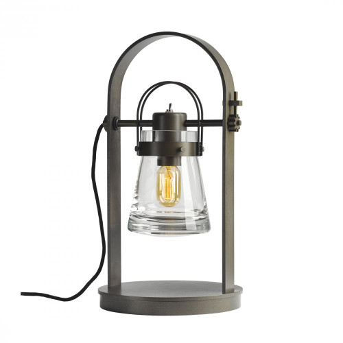 Erlenmeyer Table Lamp, 1-Light, Dark Smoke, Clear Glass, 19.4"H (277810-SKT-07-ZM0467 3L8REF)