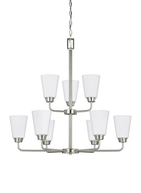 Nine Light Chandelier, Generation Lighting - Seagull 3115209-962 9RPH7