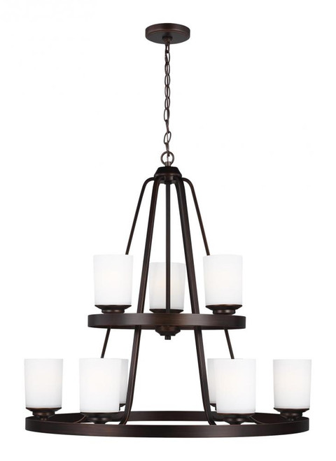Nine Light Chandelier, Generation Lighting - Seagull 3130709EN3-710 A4U6L