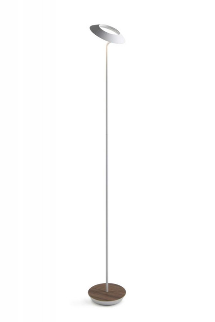 Royyo Floor Lamp, LED, Matte White, Oiled Walnut Base, 45.5"H (RYO-SW-MWT-OWT-FLR 407UEMN)