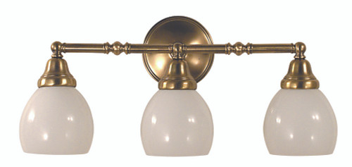 Sheraton Wall Sconce, 3-Light, Polished Brass, 9.5"H (2429 PB VC8X)