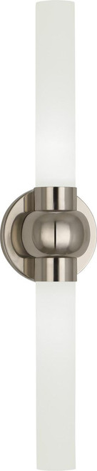 Robert Abbey Daphne Wall Sconce, 2-Light, LED, Antique Silver, Frosted White Glass, 23.75"H (B6900 2HMN1) 