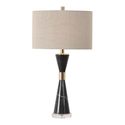 Alastair Table Lamp, 1-Light, Black Marble, Gold, 30"H (27886 A3756)