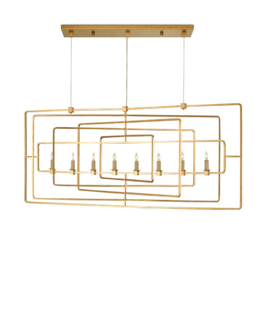 Currey and Company Metro Rectangular Chandelier 