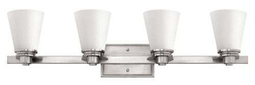 Hinkley Avon Bath Vanity Light, 4-Light, Brushed Nickel, 31.75"W (5554BN D1AR) 