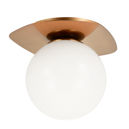 Razz Flush Mount, 1-Light, Brass, 6.38"W (X15701AGOP 305XM1C)