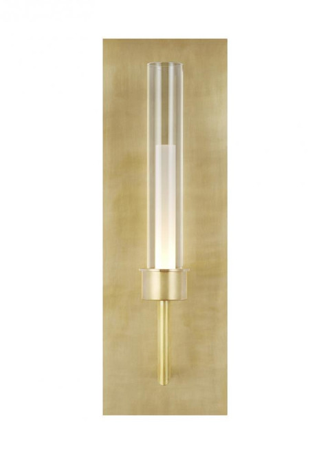 Visual Comfort & Co. Modern Collection Linger Wall Sconce, 1-Light, LED, Brass, Natural Brass, 15.3"H (700WSLNG1NB-LED930 70P9E50) 