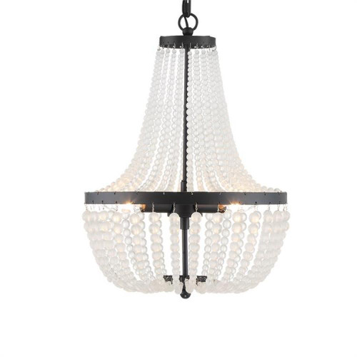 Crystorama Rylee Mini Chandelier - Matte Black 19"H 