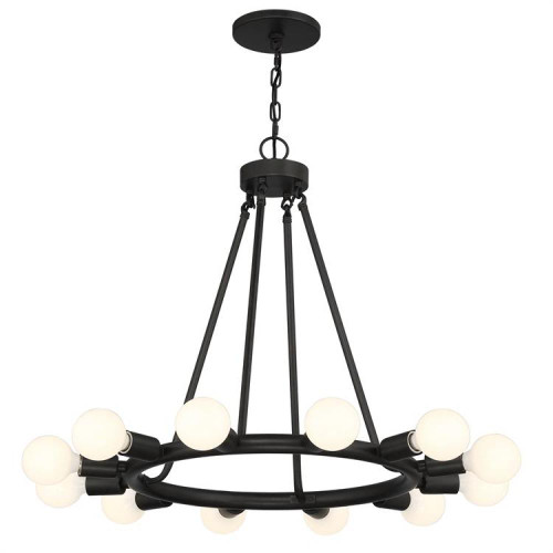 Dakota Chandelier - Black 25"H
